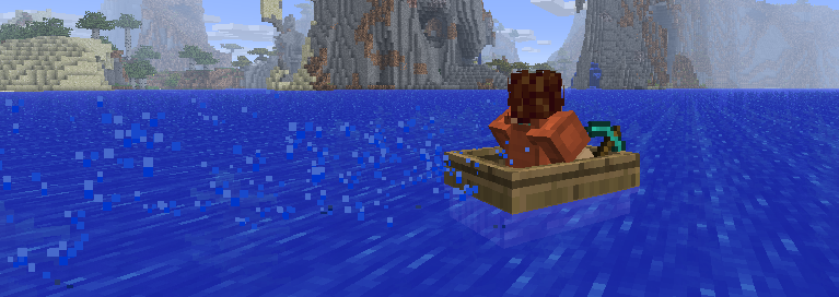 water particles coming out the back of the boat